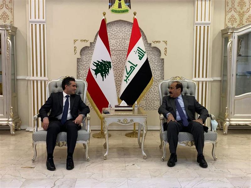 وزير الأشغال اللبناني يحط في بغداد (صور)